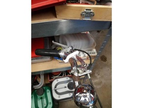 clip-on clutch lever holder diy 22mm bicycle bike break clip fastener handle motorized snap 3d print model - Mito3D