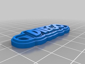 diego llavero 1 llaveros personalizado 3d print model - Mito3D