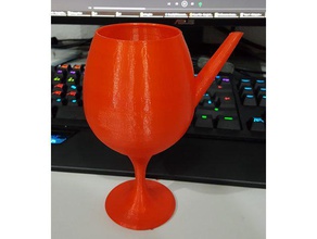 wine glass styled mini watrering can outdoor & garden watering 3d print model - Mito3D