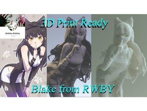 3d print ready blake belladonna rwby people 3dprintready anime figure animu black mmd model monty roosterteeth ruby 3d print model - Mito3D