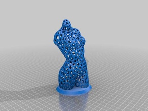 temel pembe panter kadın - voronoi tarzı heykeller 3d print model - Mito3D