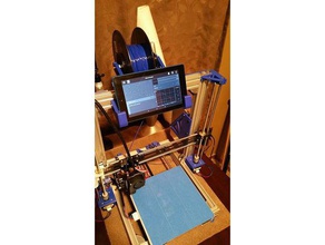 am8 tablet holder 3d printer accessories 7 touchscreen upgrade raspberry rpi screen stand 3d print model - Mito3D