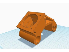super simple anet a6 e3d carriage bowden easy print 3d printer parts v6 3d print model - Mito3D