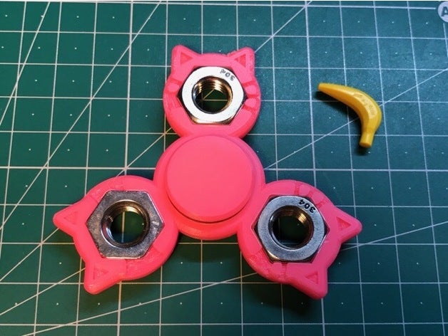 m10 nut trikitty spinner mechanical toys customized 3D print model - Mito3D