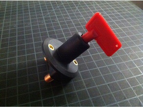 battery disconnect switch template electronics 100a 48v circuit breaker fuse kill main power 3d print model - Mito3D