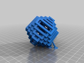 mustprint envuelto cubos de la geometría matemáticas art 3d print model - Mito3D