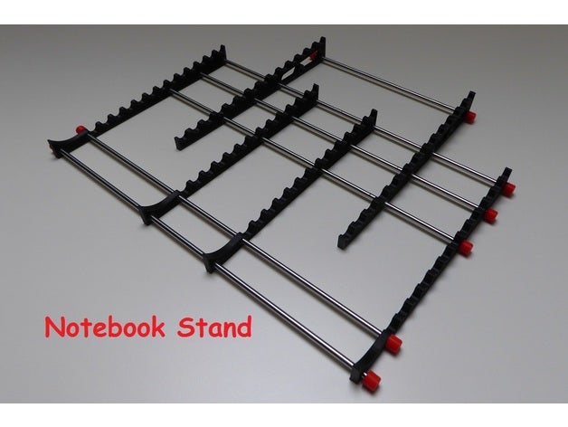 caderno de suporte computador freecad notebook stand 3D print model - Mito3D