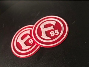 fortuna d sseldorf bicycle badge sport & outdoors dusseldorf f95 soccer 3d print model - Mito3D