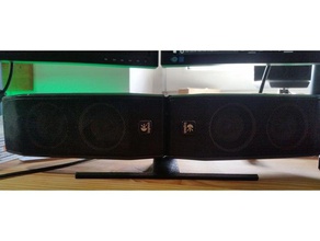 logitech x-540 51 speaker mount stand audio 21 holder horizontal 3d print model - Mito3D