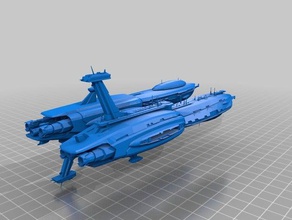 a providência de classe dreadnaught veículos armada separatista star wars 3d print model - Mito3D
