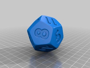 12 face dice 3d print model - Mito3D