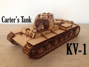 lasercut kv-1 motorizable r c vehículos modelo nodemcu tanque 3d print model - Mito3D