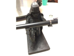 lowpoly darth vader pen holder sculptures kneel kneeling position ring 3d print model - Mito3D