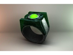 lanterna verde anello oggetti di scena 3d print model - Mito3D