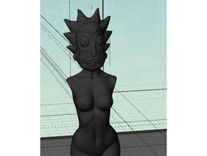 ricky morty - çıplak kadın gövde dört duvar atölye heykeller 3d print model - Mito3D