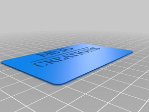 mb3d card office customized 3d print model - Mito3D