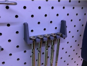 precision screwdriver rack tool holders & boxes pegboard mount tools 3d print model - Mito3D