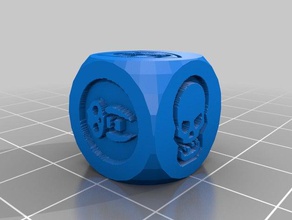 heroquest dice customized 3d print model - Mito3D