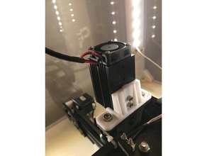 laser module backside x carriage mount tevo tarantula v2 3d printer accessories 3d print model - Mito3D