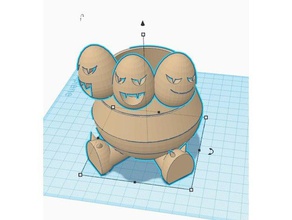exeggutor dekor masaüstü oyuncak ekici saksılar pokemon 3d print model - Mito3D