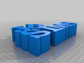 jb word sculpture sculptures customized 3d print model - Mito3D
