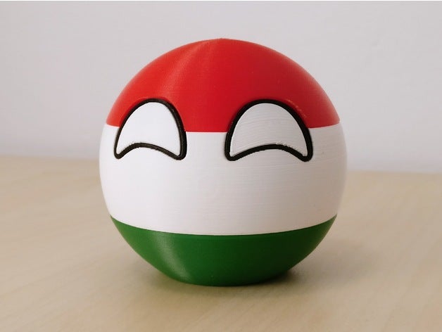 hungaryball giochi e giocattoli 9gag paese countryball ungherese l'ungheria 3D print model - Mito3D