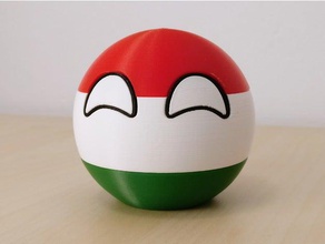 hungaryball brinquedos & games O 9gag país countryball o húngaro hungria 3d print model - Mito3D