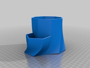trenzado de la pluma jarr organización tarro sostenedor 3d print model - Mito3D