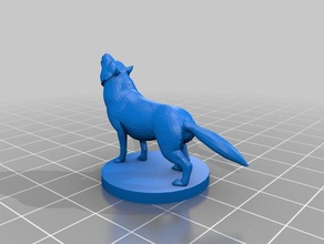 wolf miniature toy & game accessories dnd 3d print model - Mito3D
