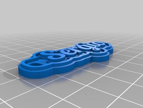 llavero sergio keychains customized 3d print model - Mito3D