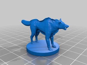 wolf miniature 2 toy & game accessories dnd 3d print model - Mito3D