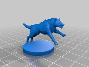 wolf Miniatur-3 Spielzeug & game Zubehör dnd Miniatur 3d print model - Mito3D