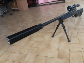 airsoft silenciador rifle de francotirador deporte y al aire libre accesorios sniper 3d print model - Mito3D