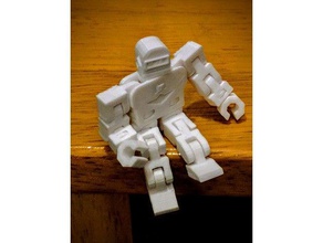 plastic golem toys & games articulated keychain onepiece one piece print posable robot toy 3d print model - Mito3D