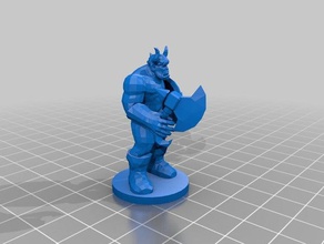 male orc shield hand ax toy & game accessories dnd miniature 3d print model - Mito3D