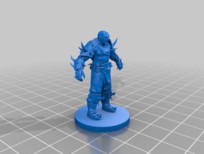 male half-orc-ogre miniature toy & game accessories dnd 3d print model - Mito3D