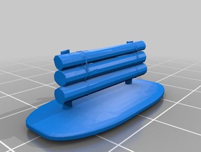 15mm terrain log barrier 3d printing 3d print model - Mito3D