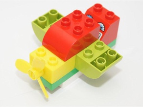 duplo compatible propeler jouets mécaniques lego l'hélice les hélices 3d print model - Mito3D