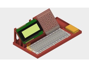 breadboard+lcd+keypad electronics breadboard keypad lcd mount 3d print model - Mito3D