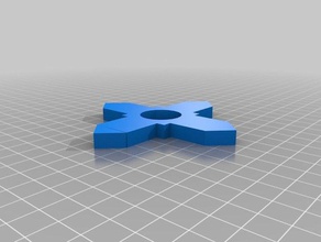 4 pointed spinner 3d printing 3d print model - Mito3D