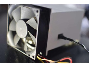 raspberry pi nas box active cooling electronics 25 hdd 80mm fan case enclosure 3 rpi 3d print model - Mito3D