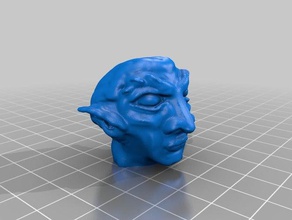 duende de la cabeza La impresión en 3d el busto figura goblin sculptris 3d print model - Mito3D