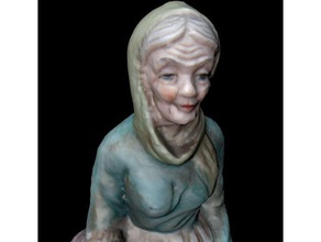 old towns ladie sculptures sculpture statue woman 3d print model - Mito3D