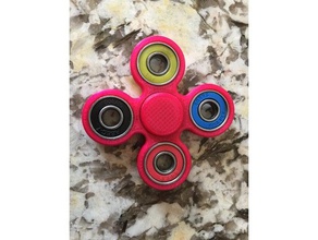 fidget spinner - four spoke toys & games fidget-toy fidgeting fidgetspinner hand spinners cap toy finger 3d print model - Mito3D