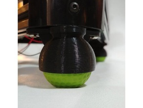 remixed ol' soft shoe kossel delta 3d printer parts 2020 aluminum extrusion mount v-slot anycubic plus deltabot deltaprintr robot feet foam ball golfball folgertech foot clear mini xl micro 3d print model - Mito3D