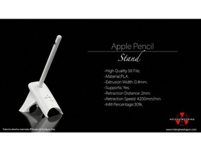 apple matita stand Stampante 3d parti autodesk fusion 360 3d print model - Mito3D