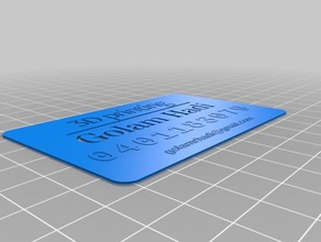 3d-Visitenkarte office kundengebundene 3d print model - Mito3D
