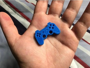 game controller keychain keychains 3d amazing cool creative fun gaming nerdy play playstation playstation2 1 3 4 ps1 ps2 ps3 ps4 video console 3d print model - Mito3D