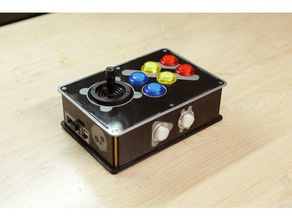 arcade cofano controller retropie il fai da te gioco gamepad joystick raspberry pi 3d print model - Mito3D