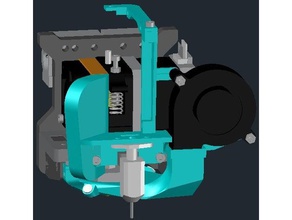 geeetech i3x acrylique version unique de l'extrudeuse et ventilateur led v2 radial L'imprimante 3d pièces 3d print model - Mito3D